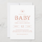 Terracotta Wildflower Baby Shower All-in-One Einladung (Vorderseite)
