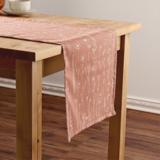 Terracotta Wildflower Baby Shower Table Runner Kurzer Tischläufer (Beispiel)