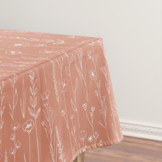 Terracotta Wildflower Baby Shower Tablecloth Tischdecke (Beispiel)