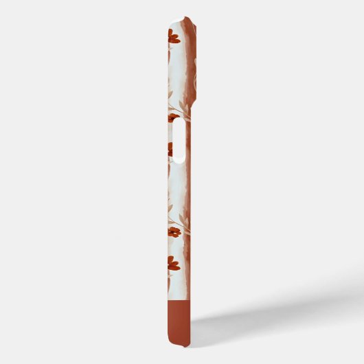 Terracotta Wildflower Monogram Boho Case-Mate iPhone Hülle (Rückseite / Rechts)