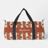 Terracotta Wildflower Monogram Boho Duffle Bag (Vorderseite)