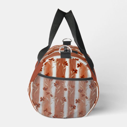 Terracotta Wildflower Monogram Boho Duffle Bag (Rechts)