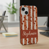 Terracotta Wildflower Monogram Name Boho  Case-Mate iPhone Hülle