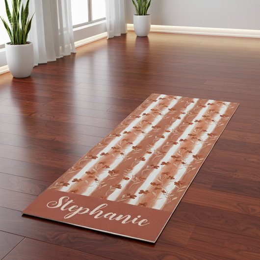 Terracotta Wildflower Monogram Yogamatte