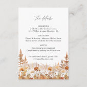 Terracotta Wildflower Mountain Wedding Details, Begleitkarte (Vorderseite)