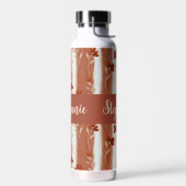 Terracotta Wildflower Personalized Name Boho Trinkflasche (Links)