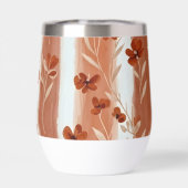 Terracotta Wildflower Stripe Wine Tumbler (Rückseite)