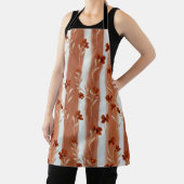 Terracotta Wildflower Vertical Stripe Boho Pattern Schürze (InSitu)