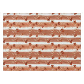 Terracotta Wildflower Vertical Stripe Boho Pattern Tischdecke (Vorderseite (Horizontal))
