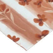 Terracotta Wildflower Vertical Stripe Boho Pattern Tischdecke (Schrägansicht)