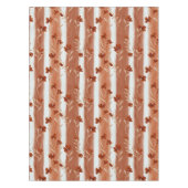 Terracotta Wildflower Vertical Stripe Boho Pattern Tischdecke (Vorderseite)