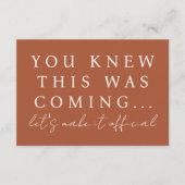 Terracotta Will You Be My Bridesmaid Proposal Card Einladung (Vorderseite)