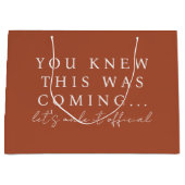 Terracotta Will You Be My Bridesmaid Proposal Große Geschenktüte (Vorderseite)