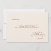 Terracotta wirst du meine Trauzeugin sein Einladung (Rückseite)