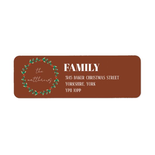 Terracotta Wreath Frohe Weihnachtsansprache (Vorne)