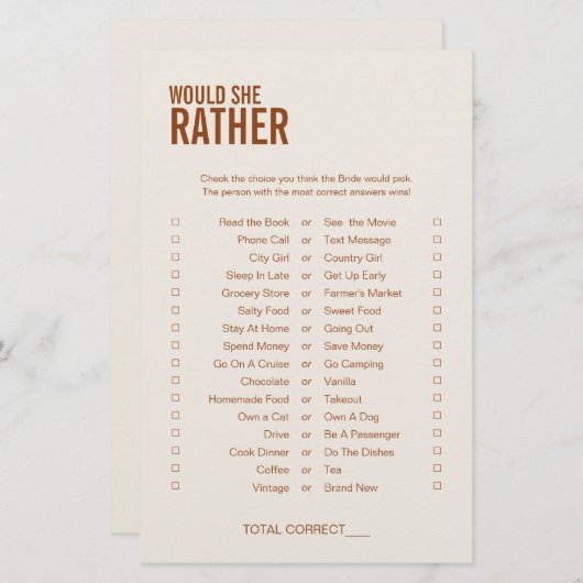 Terracotta würde sie eher Brautparty spielen (Vorne/Hinten)