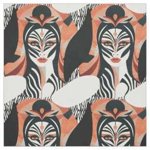 Terracotta Zebra Museo Cantonale d'Arte Stoff