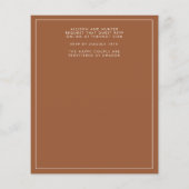 Terracottal Hochzeit Einladung (Rückseite)