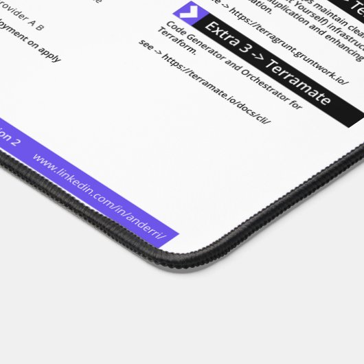 Terraform Cheatsheet - Schreibtischmatte (Ecke)