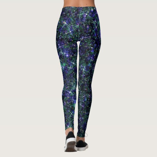 Terraform Garden Green Galaxy Glitzer CUSTOM Leggings (Rückseite)