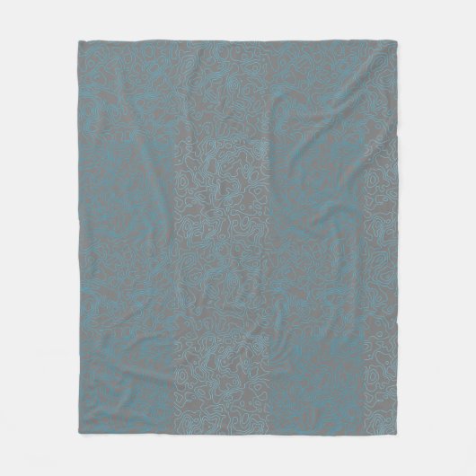 Terrain Pattern Blue 01bx4 Gray BG Fleecedecke (Vorderseite)