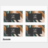 Terrakotta, abstrakt gestrichen, minimalistisch mo rechteckiger aufkleber (Blatt)