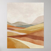 Terrakotta-Abstraktes Landschaftswandkunst  Poster (Vorne)