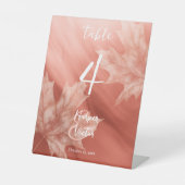 Terrakotta-Ahorn-Blätter Hochzeit im Herbst Sockelschild (Vorderseite)