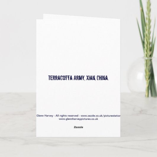 Terrakotta-Armee Karte (Rückseite)