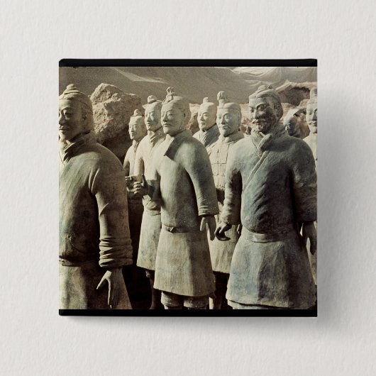 Terrakotta-Armee, Qin-Dynastie, 210 BC; Krieger Button (Vorderseite)