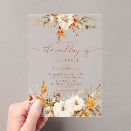 Terrakotta auf dem Herbst Acryleinladungen (Insitu (Handheld))