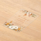 Terrakotta auf dem Herbst Acryleinladungen (Ablage )