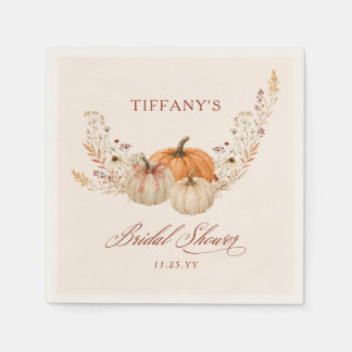 Terrakotta-Band-Kürbis-Blumen-Herbst-Braut-Shower Serviette