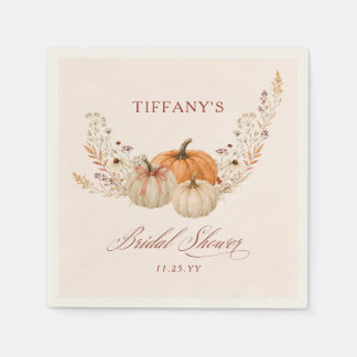 Terrakotta-Band-Kürbis-Blumen-Herbst-Braut-Shower Serviette