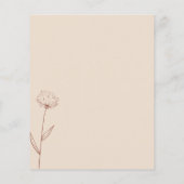 Terrakotta-Baumwoll-Blumen-Baby-Sprinkle Flyer (Hinten)