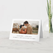 Terrakotta-Bergwald-Foto-QR-Code-Hochzeit Einladung (Vorderseite)