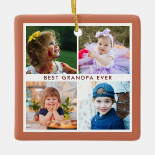 Terrakotta Bester Opa ever 4 Foto Weihnachten Keramikornament