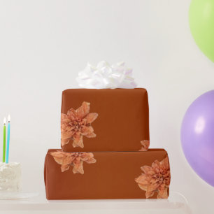 Terrakotta-Blume Geschenkpapier
