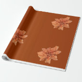 Terrakotta-Blume Geschenkpapier (Ungerollt)