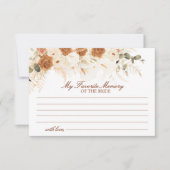 Terrakotta-Blumen-Boho-Erinnerung an das Brautspie Mitteilungskarte (Vorderseite)