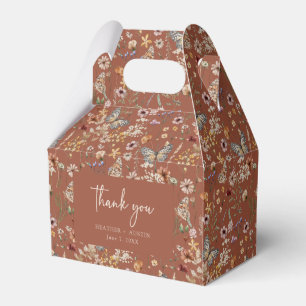 Terrakotta-Blumen-Boho-Hochzeitsgeschenkbox Geschenkschachtel