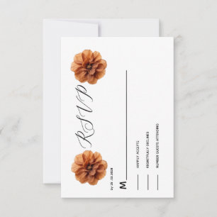 Terrakotta-Blumen-Boho-rustikale Kupfer-RSVP RSVP Karte