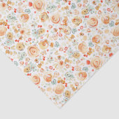 Terrakotta Blumen Botanisch Verspielt Erdig Seidenpapier (Detail)
