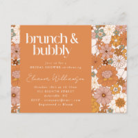 Terrakotta-Blumen-Brunch-Brautjunggesellinnenabsch