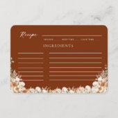 Terrakotta Blumen Herbst-Kalla-Lilien Brautstrauß Begleitkarte (Vorderseite)