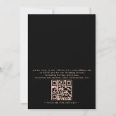 Terrakotta-Blumen-Herbstlaub-QR-Code-Hochzeit Einladung (Rückseite)