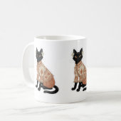 Terrakotta-Blumen-Schwarzkatze-Kaffeetasse Kaffeetasse (Vorderseite Links)