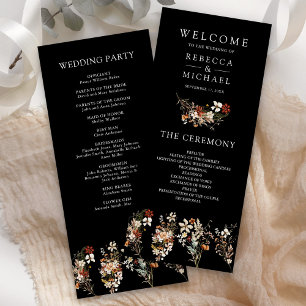 Terrakotta Blumen Wildblumen Schwarzes Hochzeitspr