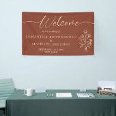 Terrakotta-Blumenstrauß Boho-Botanik Willkommen Banner (Messeveranstaltung)
