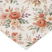 Terrakotta-Blumenstrauß Botanisches Muster Kurzer Tischläufer (Ecke)